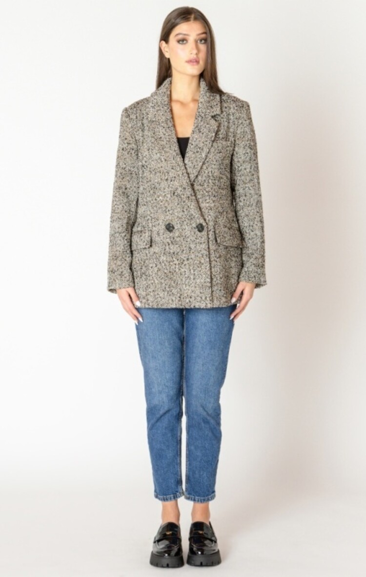 Black Tape Black Tape - Textured Longline Blazer