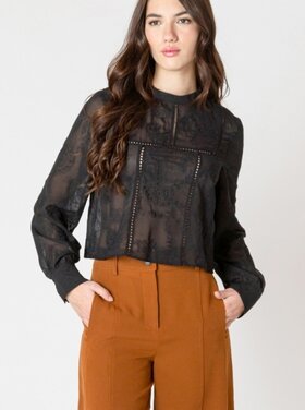 Black Tape Black Tape - Embroidered Lace Top