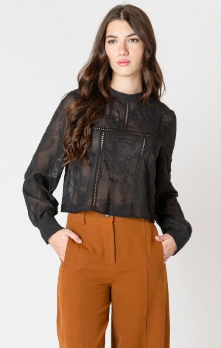 Black Tape Black Tape - Embroidered Lace Top