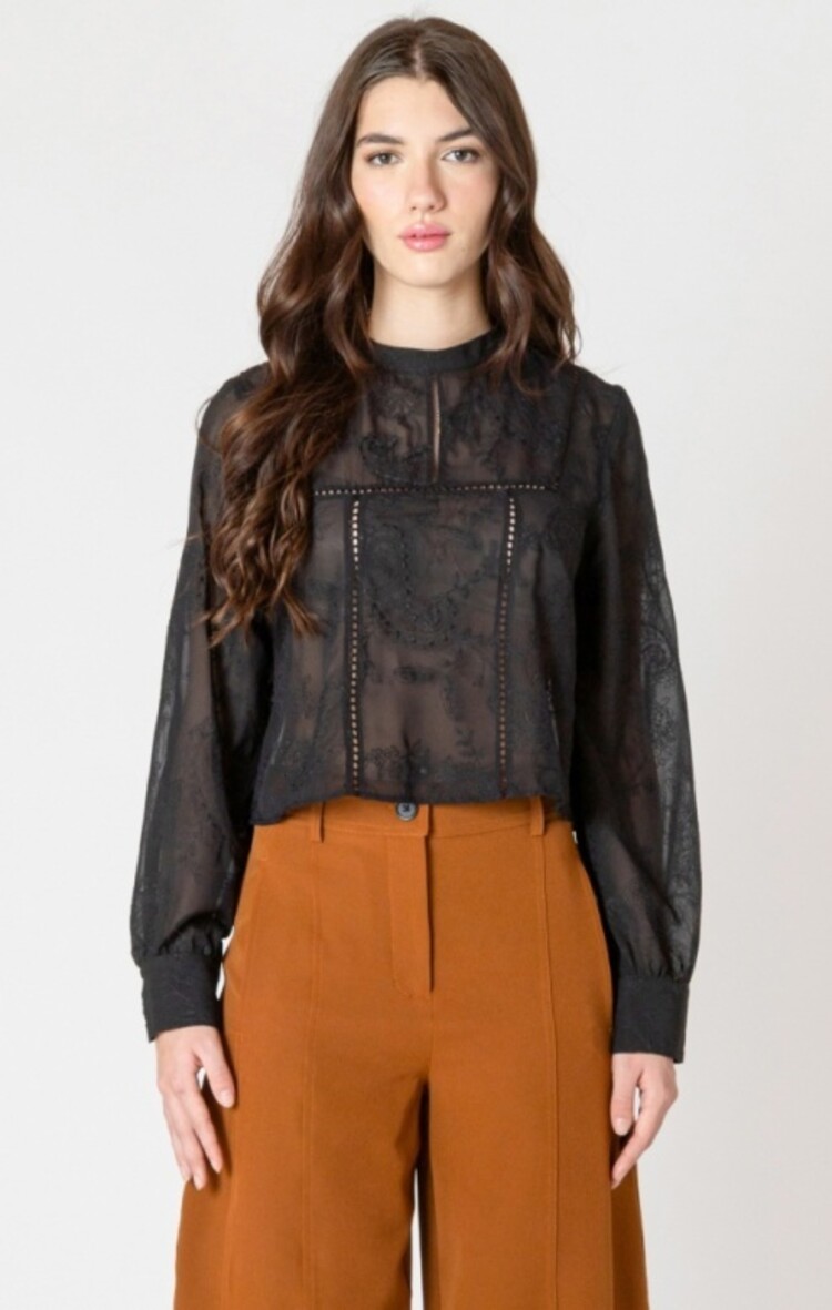 Black Tape Black Tape - Embroidered Lace Top