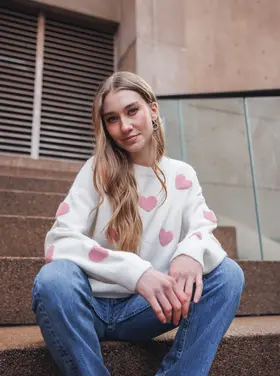 Papillon Papillon - 3D Heart Sweater