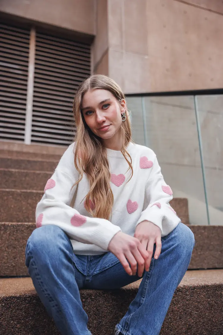 Papillon Papillon - 3D Heart Sweater