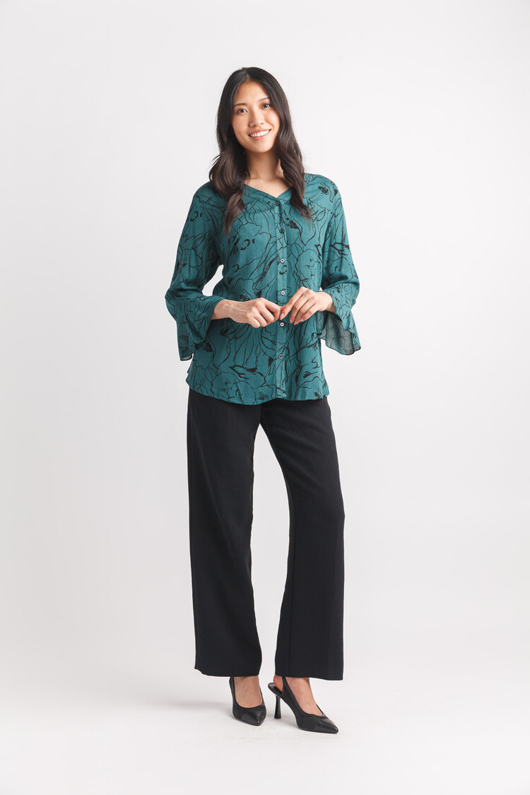 Papillon Papillon - Floral Crinkle Blouse