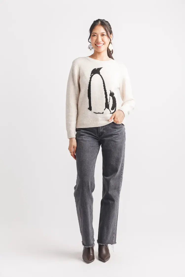 Papillon Papillon - Knit Penguin Intarsia Sweater