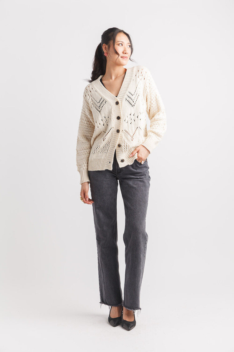 Papillon Papillon - Crochet Button Front Cardigan