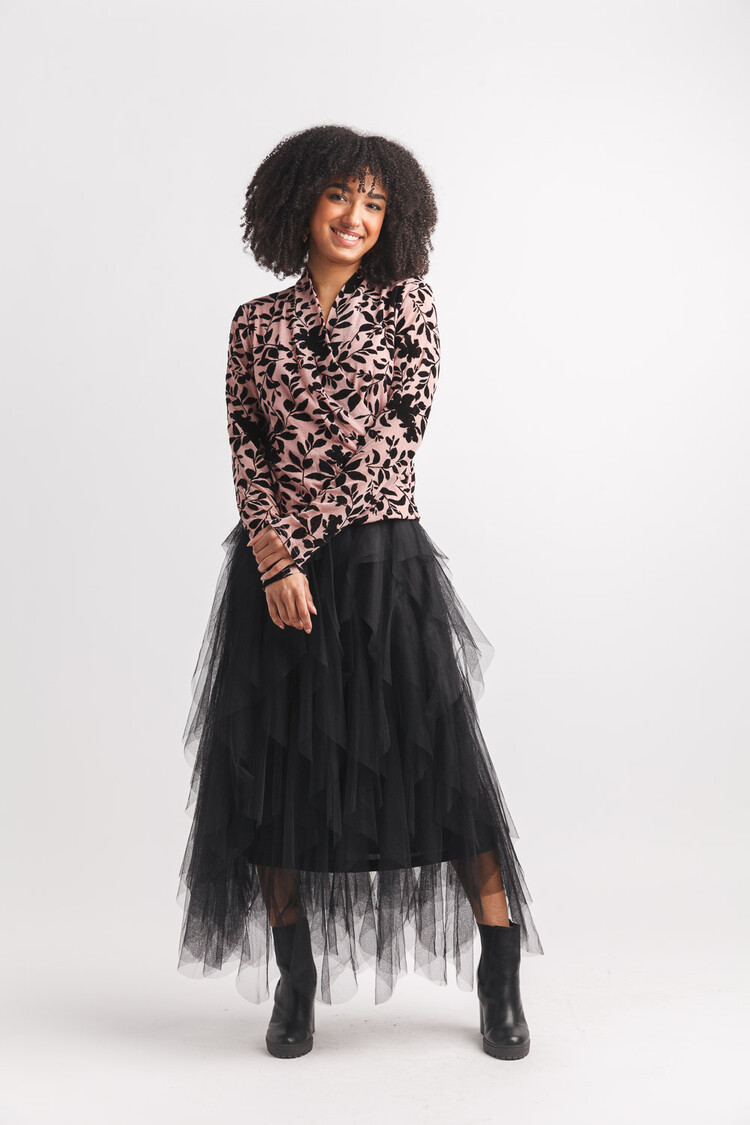 Papillon Papillon - Velvet Flock Wrap Top