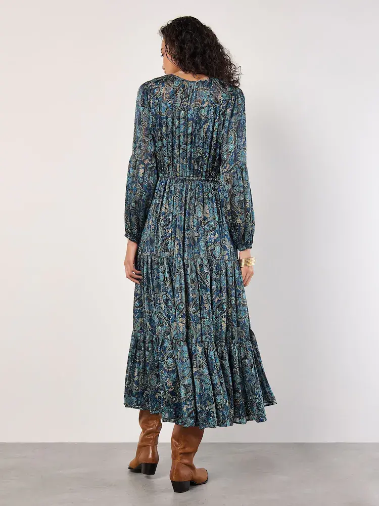 Apricot Apricot - Painterly Paisley Midi Dress