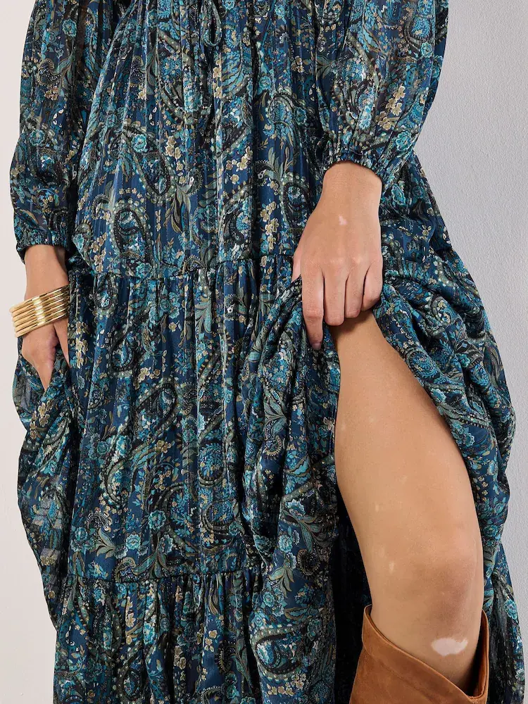 Apricot Apricot - Painterly Paisley Midi Dress