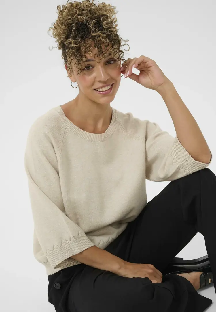 Cream Cream - DELA 3/4 Sleeve Pullover