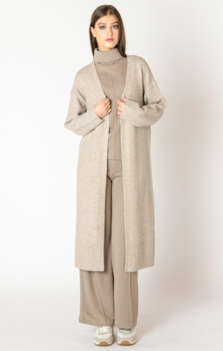 Black Tape Black Tape- Longline Open Cardigan