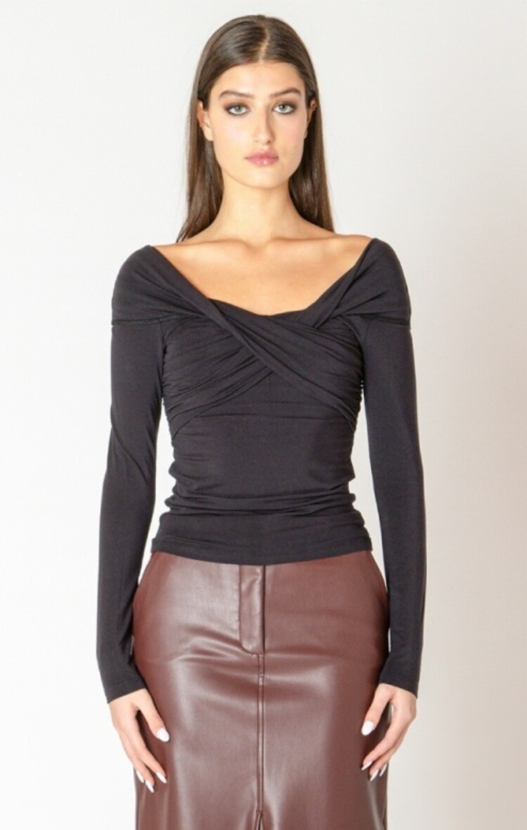 Black Tape Black Tape - Crossover Off Shoulder Top