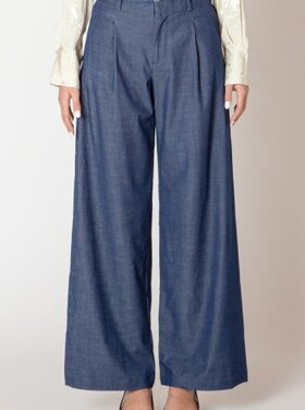 Black Tape Black Tape - Belted Denim Effect Pant