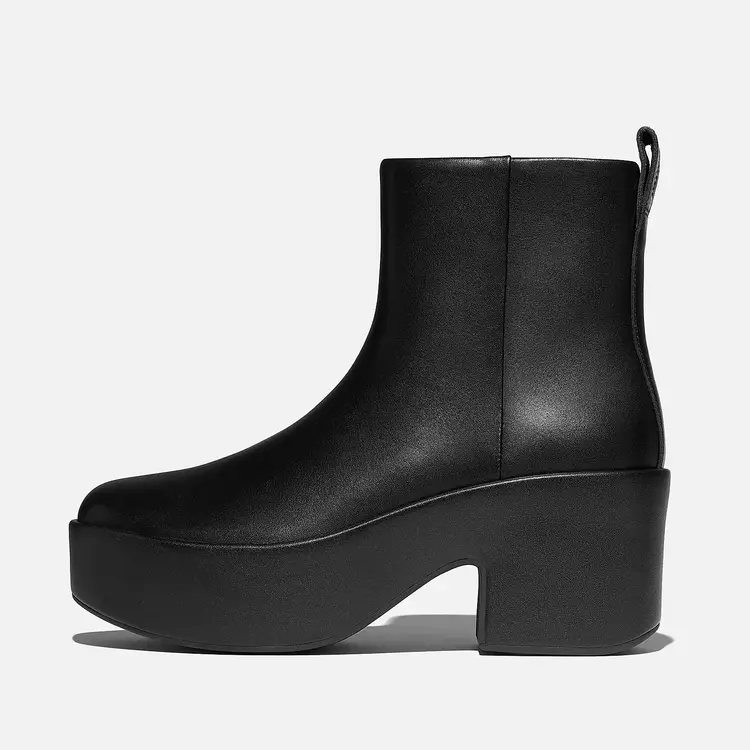 Fit Flop Fit Flop - Platform Leather Heeled Ankle Boot