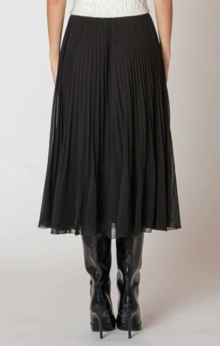 Black Tape Black Tape - Pleated Midi Skirt