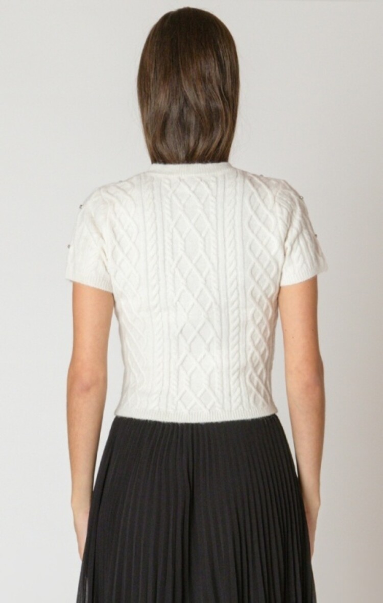 Black Tape Black Tape - Embellished Cable Sweater