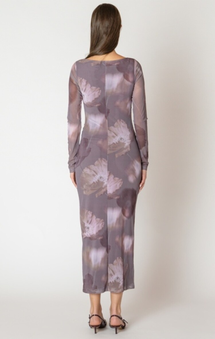 Black Tape Black Tape - Printed Mesh Maxi Dress