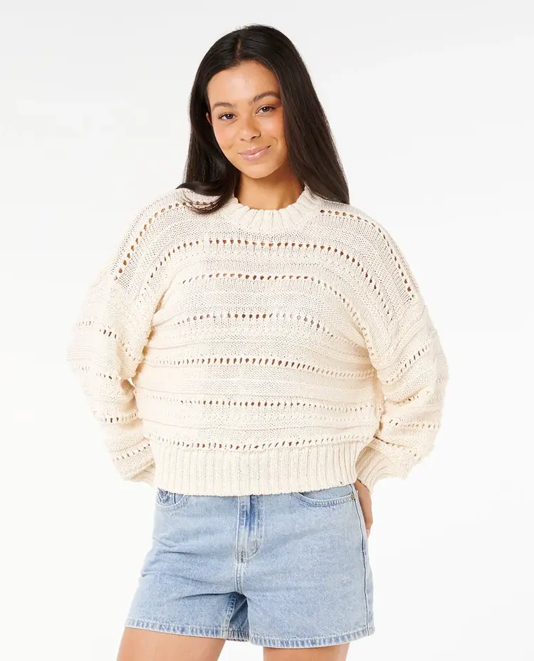 Rip Curl Rip Curl - Neon Isles Cotton Stripe Knit Sweater