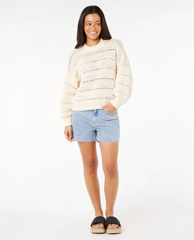 Rip Curl Rip Curl - Neon Isles Cotton Stripe Knit Sweater