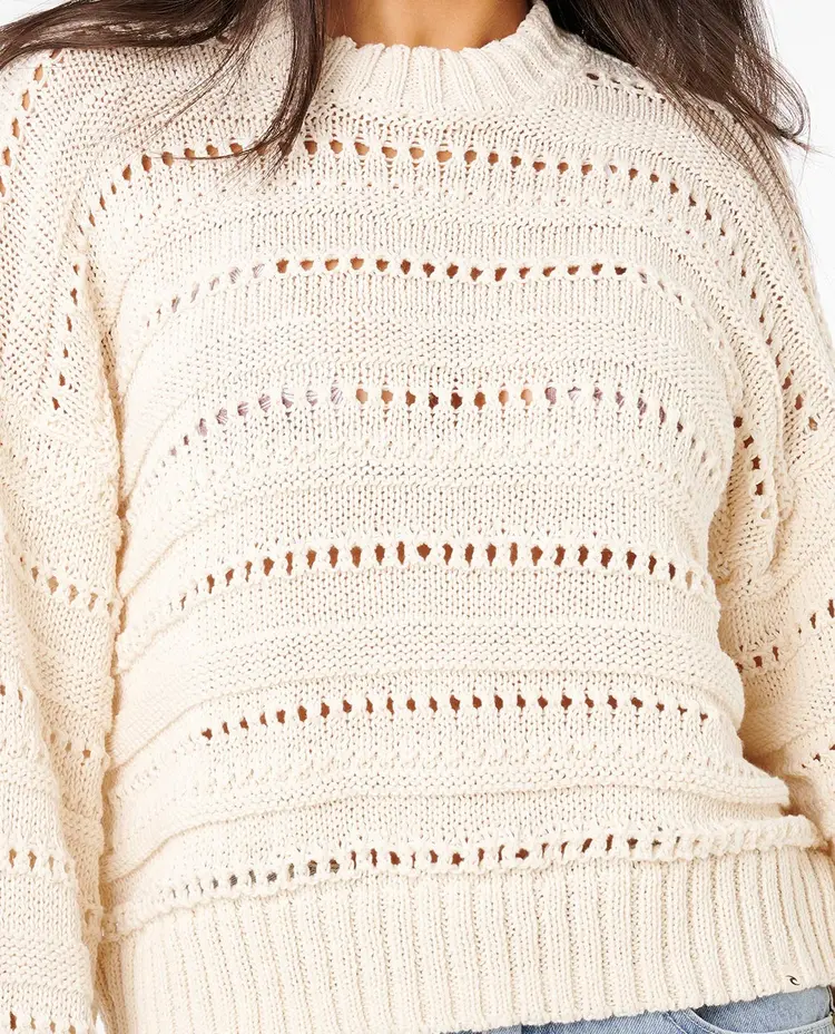 Rip Curl Rip Curl - Neon Isles Cotton Stripe Knit Sweater