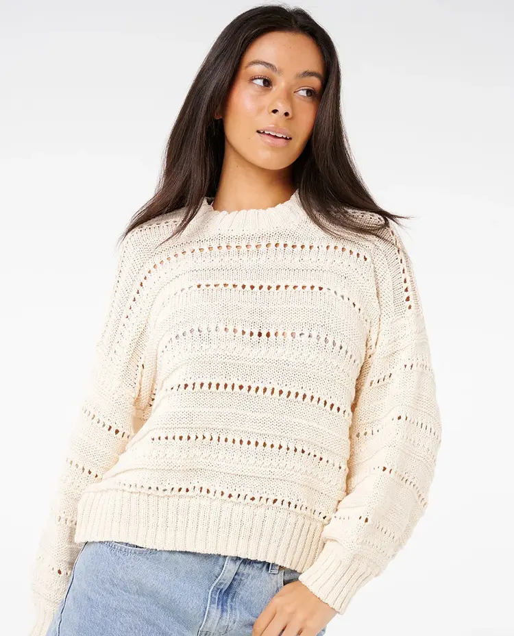 Rip Curl Rip Curl - Neon Isles Cotton Stripe Knit Sweater