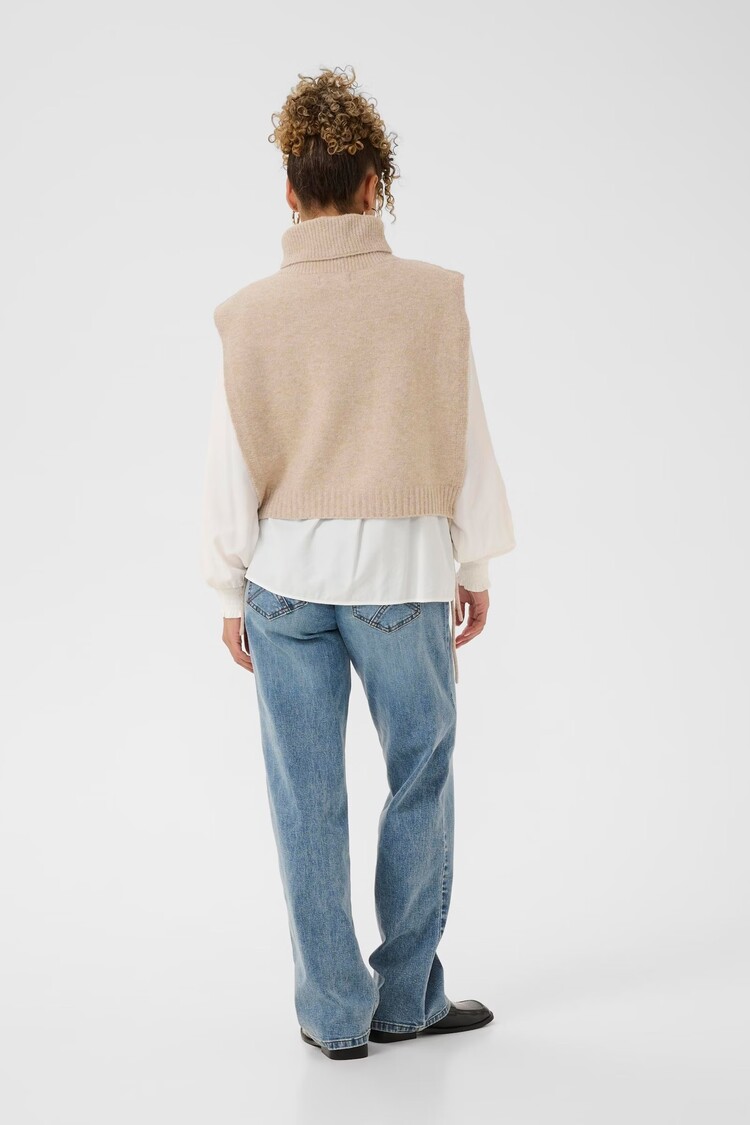 Cream Cream - FRINA Knit Slipover w Tie Sides