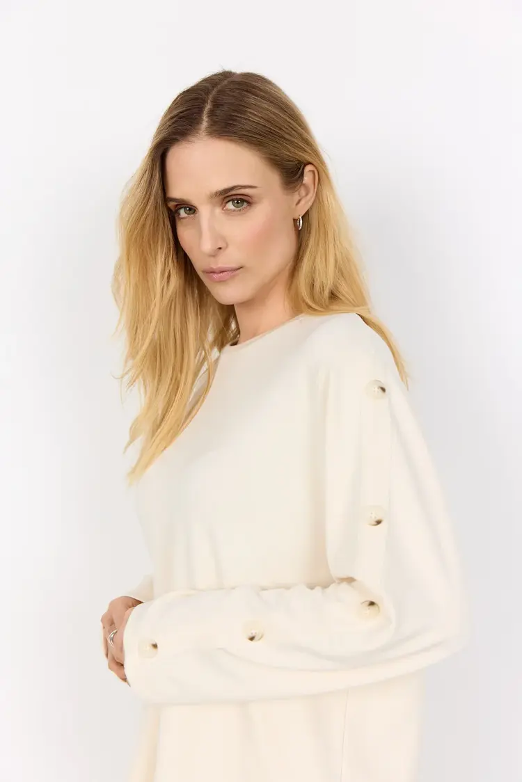 Soya Concept Soya Concept - BANU 267 Top w/Buttons on Sleeve