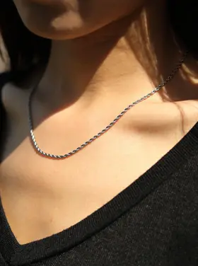 Hackney Nine Hackney Nine - KIRA Rope Chain Silver 28"