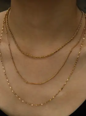 Hackney Nine Hackney Nine - ZURI Triple Layered Necklace Gold