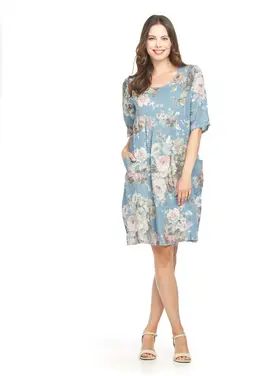 Papillon Papillon - Floral SS Dress w/Pockets
