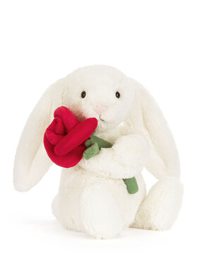 Jellycat Jellycat - Cream Bunny W/ Rose