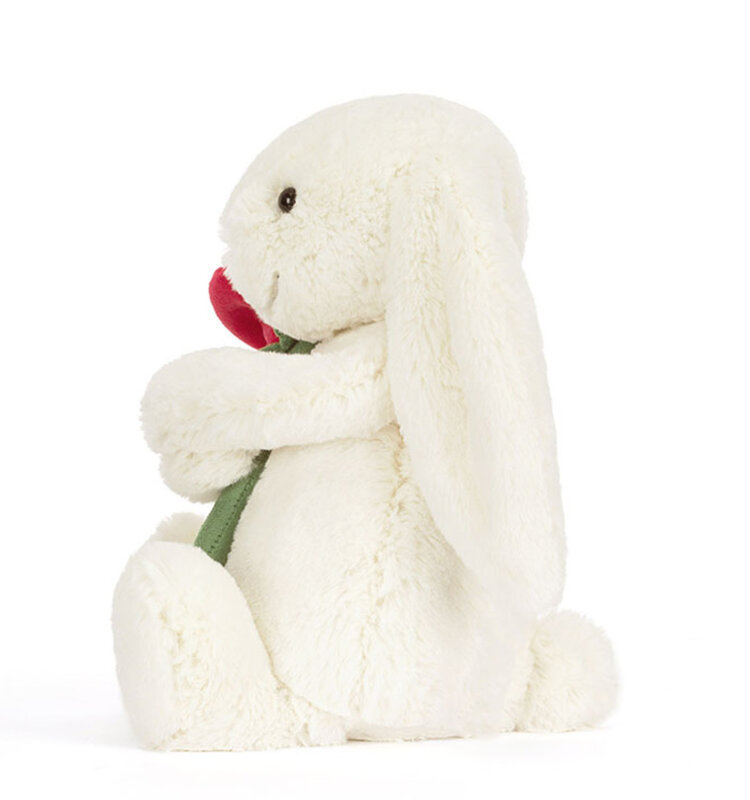 Jellycat Jellycat - Cream Bunny W/ Rose