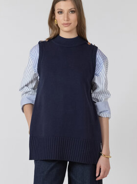 Black Tape Black Tape - Longline Sweater Vest