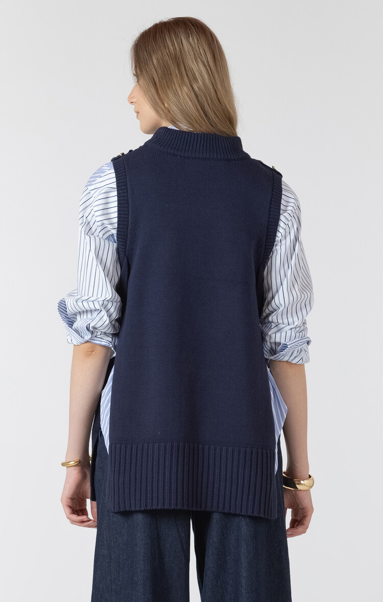 Black Tape Black Tape - Longline Sweater Vest