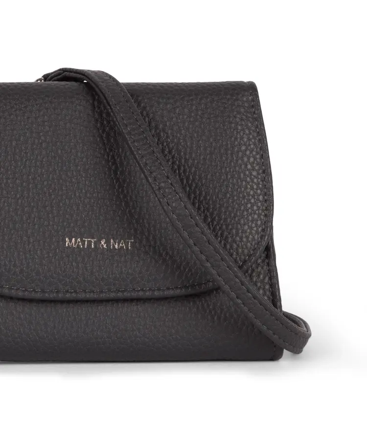 Matt & Nat Matt & Nat - NANO Grain Wallet in Coal