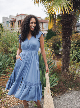 Papillon Papillon - SS Button Front Dress