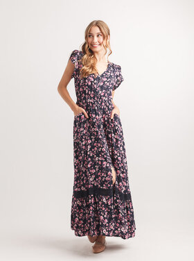 Papillon Papillon - Floral SS Button Front Dress