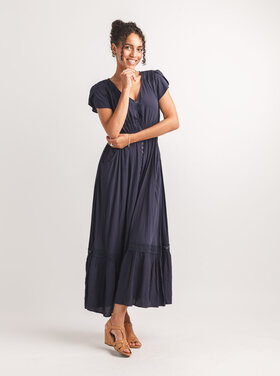 Papillon Papillon - Solid Lace Inset Dress w Pockets