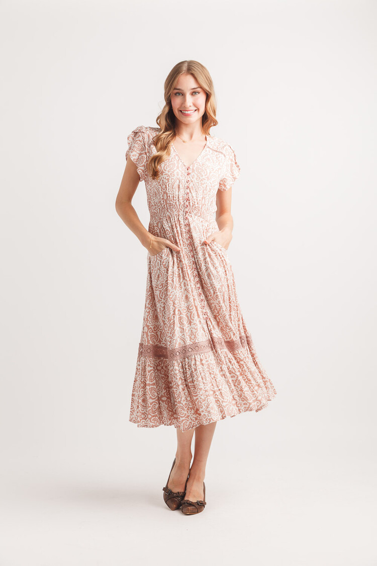 Papillon Papillon - Damask SS Midi Dress
