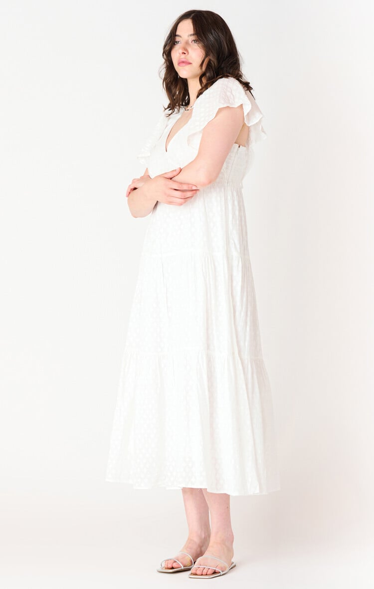 Black Tape Black Tape - Flutter Slv Tie Back Midi Dress