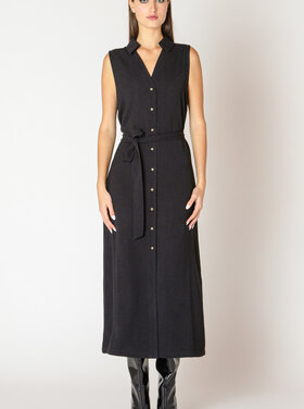 Black Tape Black Tape - Sleeveless Belted Shirt Dress