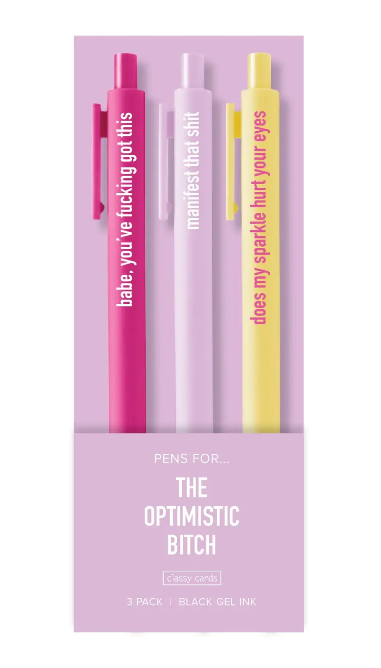 Classy Cards Classy Cards - Optimistic Bitch Pens