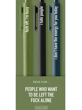 Classy Cards Classy Cards - Left The F*** Alone Pens