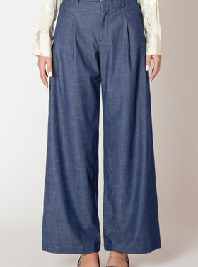 Black Tape Black Tape - Belted Denim Effect Pant