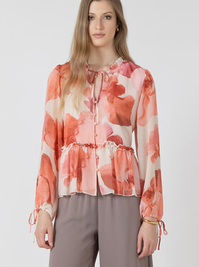 Black Tape Black Tape - Soft  LS Peplum Blouse