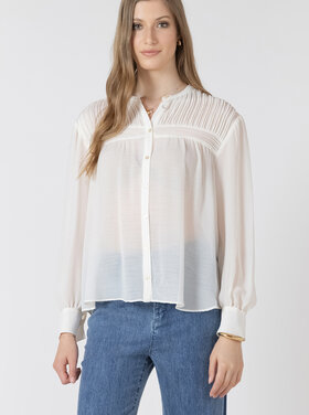 Black Tape Black Tape - Pintuck LS Detail Blouse