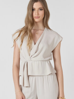 Black Tape Black Tape - Drapey Wrap Top Slvless