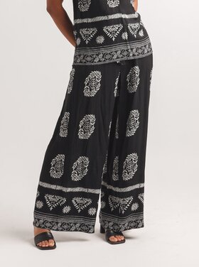 Papillon Papillon - Border Print Wide Leg Pant w/Tie