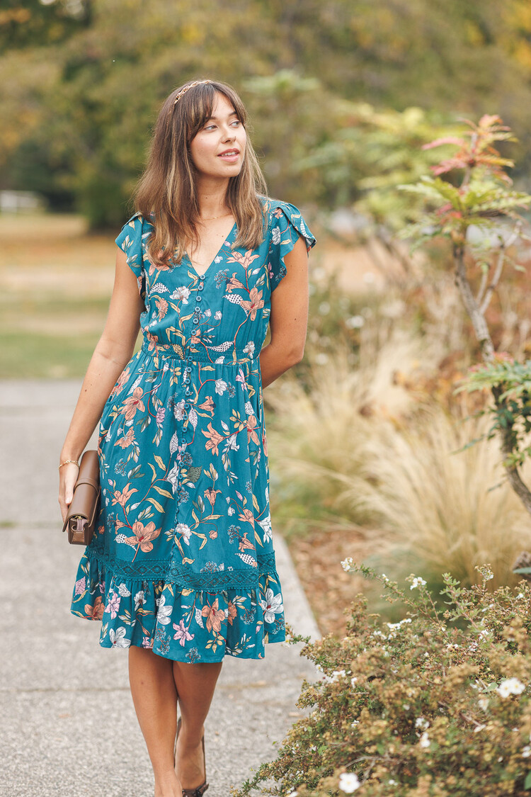 Papillon Papillon - SS Floral Dress w/Pockets