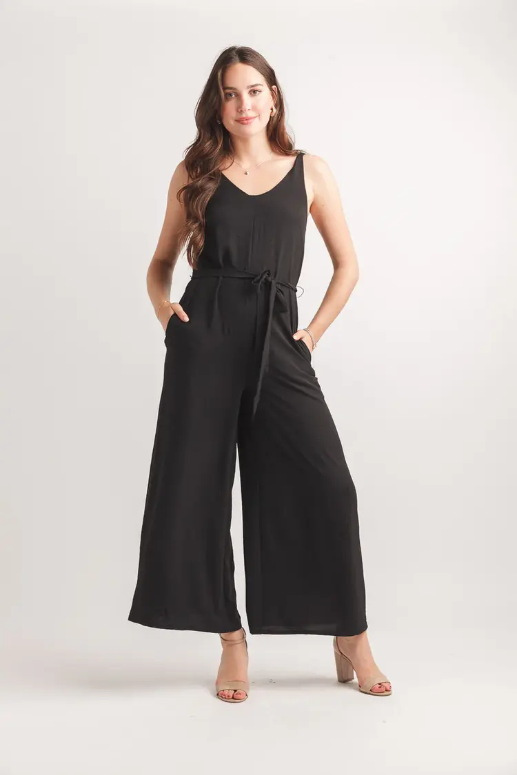 Papillon Papillon - V Neck Wide Leg Jumpsuit