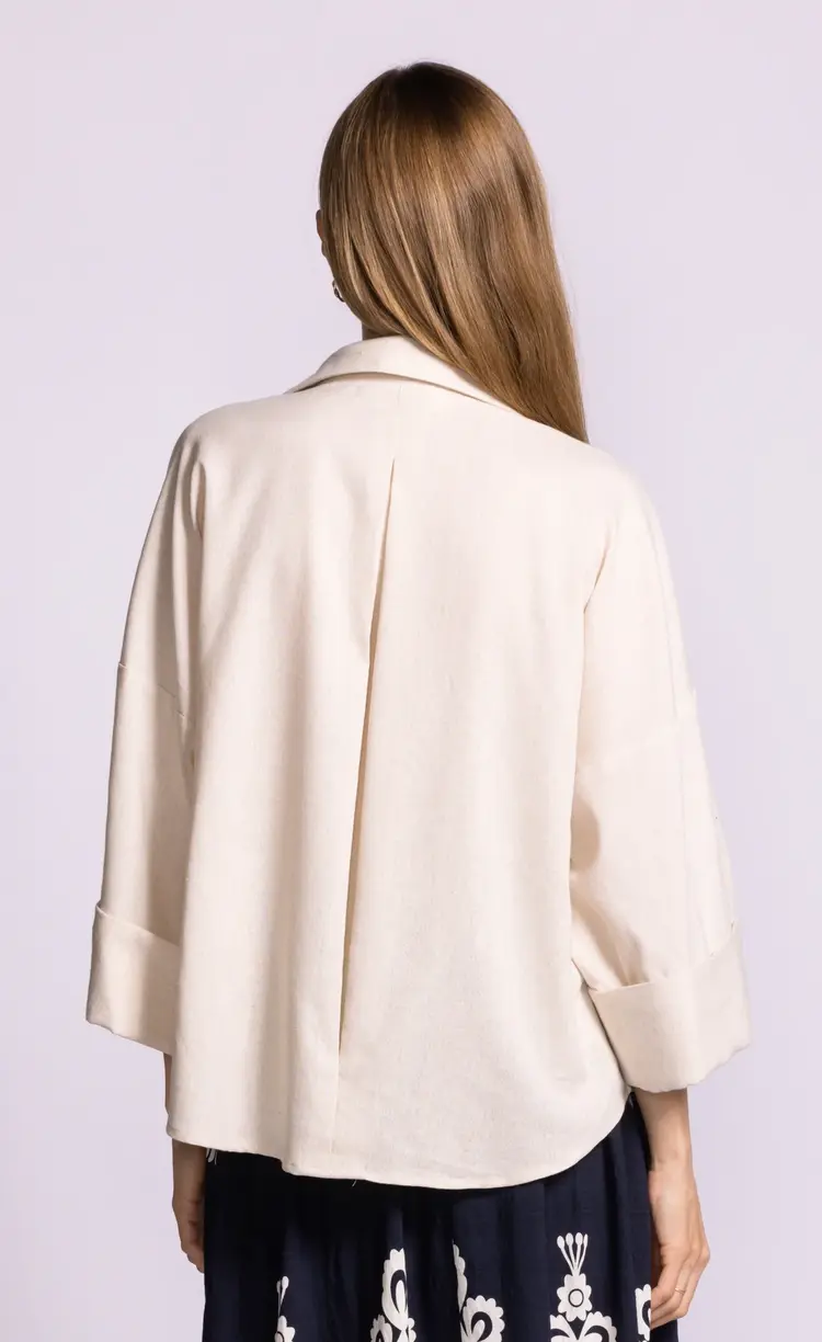 Pink Martini Pink Martini -  SS CHARLIE Collared Button Top